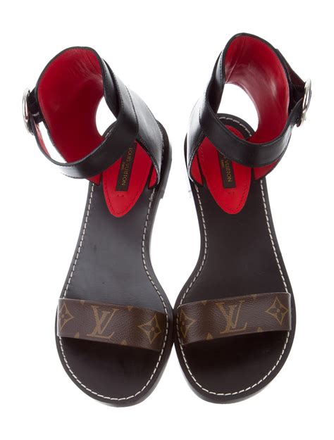 louis vuitton monogram empreinte leather sandals|louis vuitton fluffy sandals.